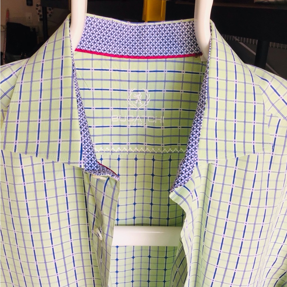 Bugatchi Checkered Button-Down Shirt - image 2